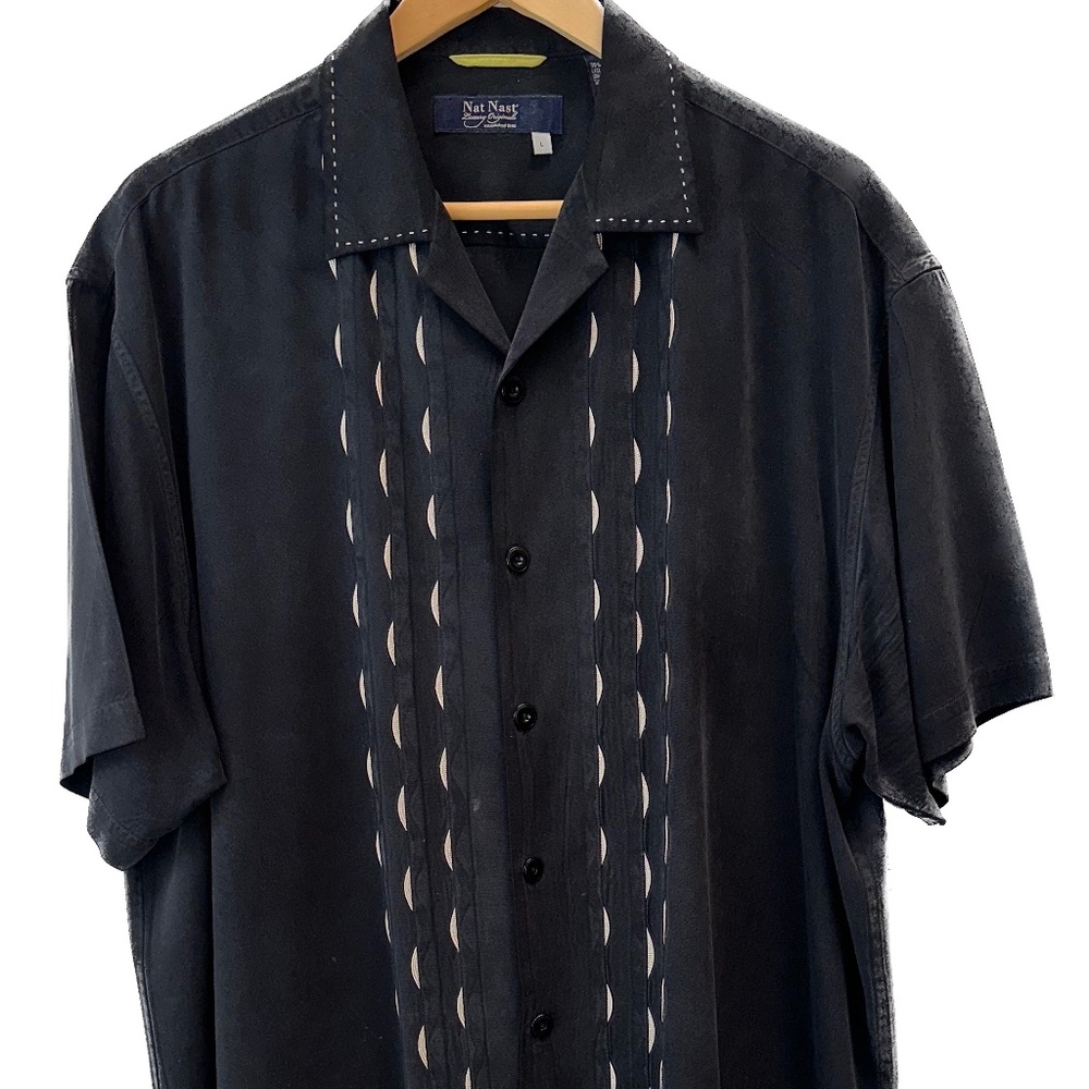 Nat Nast Men's Large Short Sleeve Shirt in Black